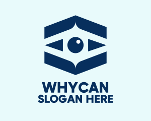 Blue Hexagon Eye  Logo