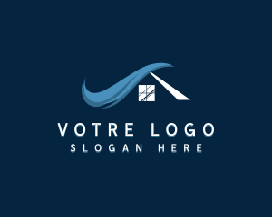 Construction Roofing House logo design