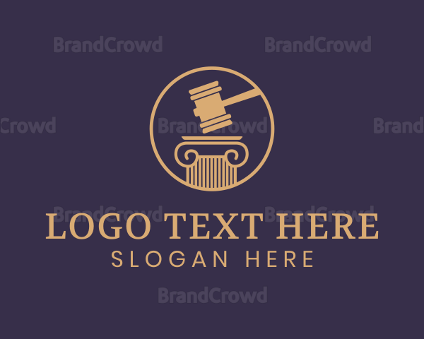 Gold Legal Pillar Logo