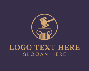 Legal Counseling - Gold Legal Pillar logo design