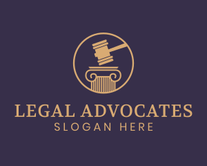 Gold Legal Pillar logo design