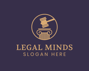 Gold Legal Pillar logo design