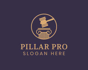 Gold Legal Pillar logo design