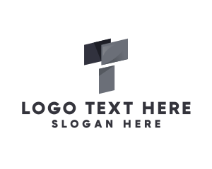 Black And White - Tile Home Decor Letter T logo design