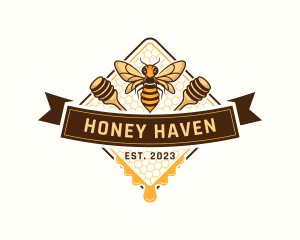 Organic Honey Bee logo design