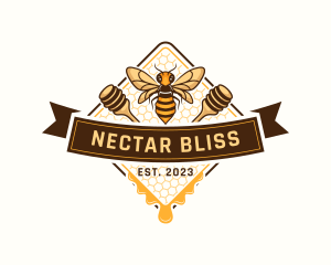 Nectar - Organic Honey Bee logo design