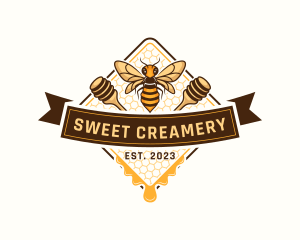 Organic Honey Bee logo design