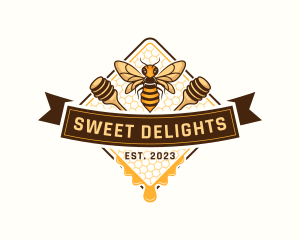 Organic Honey Bee logo design