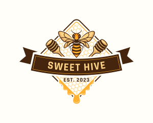 Organic Honey Bee logo design