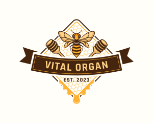 Organic Honey Bee logo design