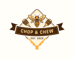 Sweet - Organic Honey Bee logo design