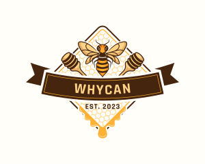 Beekeeper - Organic Honey Bee logo design