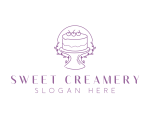 Floral Sweet Cake logo design