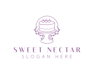 Floral Sweet Cake logo design