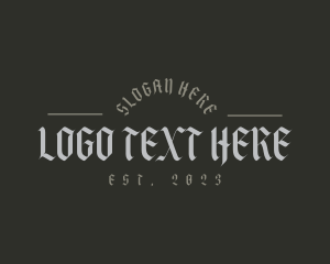 Barber - Old School Gothic Brand logo design