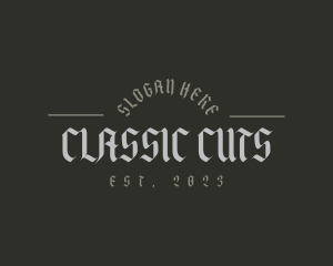 Old School Gothic Brand logo design