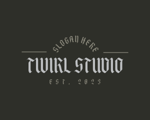 Old School Gothic Brand logo design