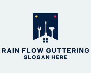 Guttering - House Renovation Maintenance logo design