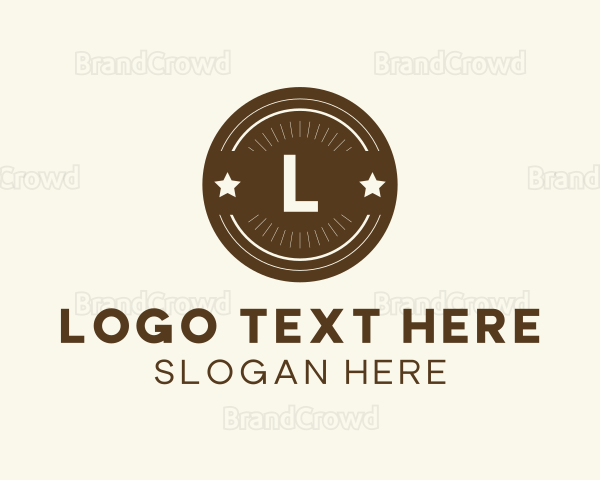 Hipster Badge Lettermark Logo