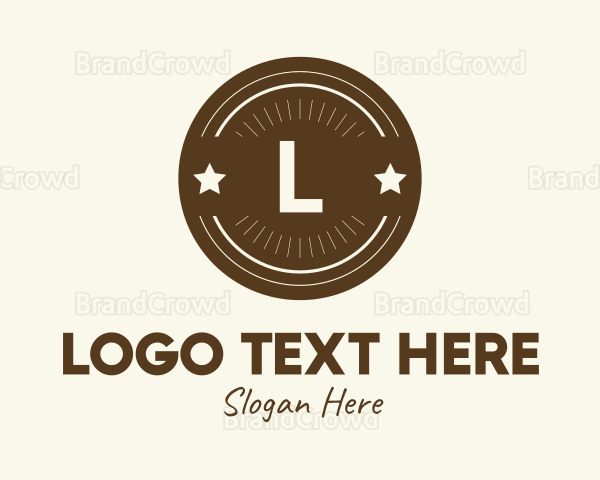 Hipster Badge Lettermark Logo