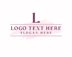 High End - Watercolor Feminine Cosmetics Brand logo design