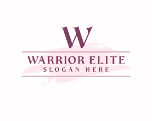 Watercolor Feminine Cosmetics Brand Logo