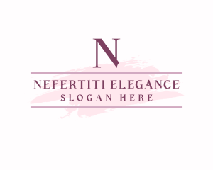 Watercolor Feminine Cosmetics Brand logo design