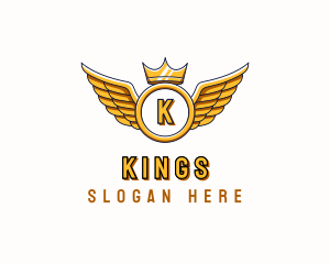 Crown Wings Aviation logo design