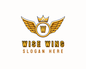 Crown Wings Aviation logo design