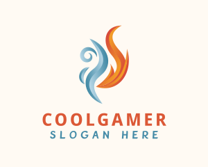 Flame - Warm & Cool Ventilation logo design