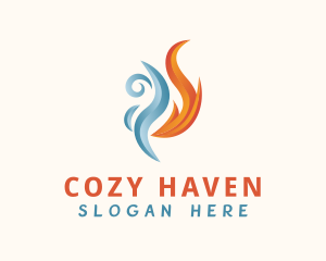 Warm - Warm & Cool Ventilation logo design