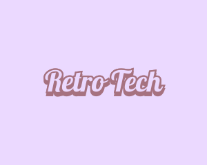 Retro Script Business logo design