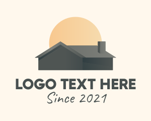 Flat - Sunset Home Residence logo design