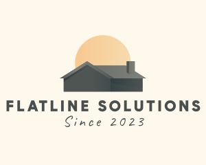 Flat - Sunset Home Residence logo design