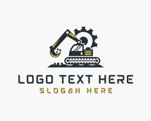 Excavator - Demolition Excavator Mining logo design