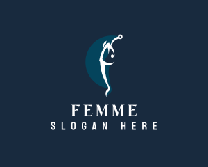 Fisherman Hook Ocean logo design