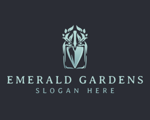 Organic Gardening Shovel logo design