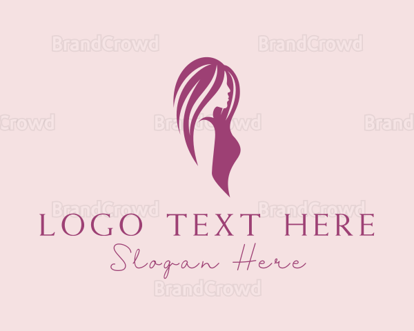 Woman Hair Beauty Salon Logo