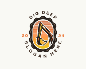 Excavator Digging Construction logo design