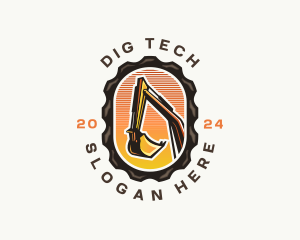 Excavator Digging Construction logo design