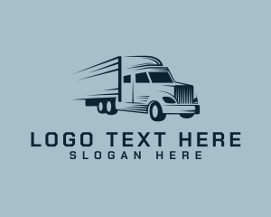 Container Truck - Express Transport Truck logo design