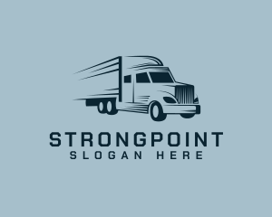 Distribution - Express Transport Truck logo design