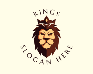 Monarch Crown Lion logo design