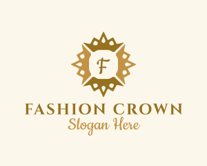 Sun Crown Fashion Jewelry logo design