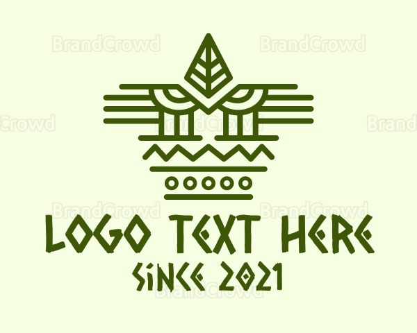 Mayan Mask Pattern Logo