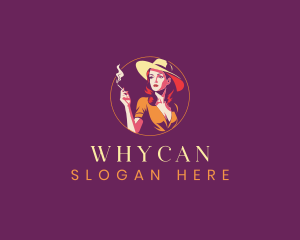 Smoking - Sexy Smoking Woman logo design