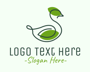 Environment - Green Leaf Duck logo design
