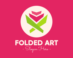 Origami - Origami Tulip Flower logo design