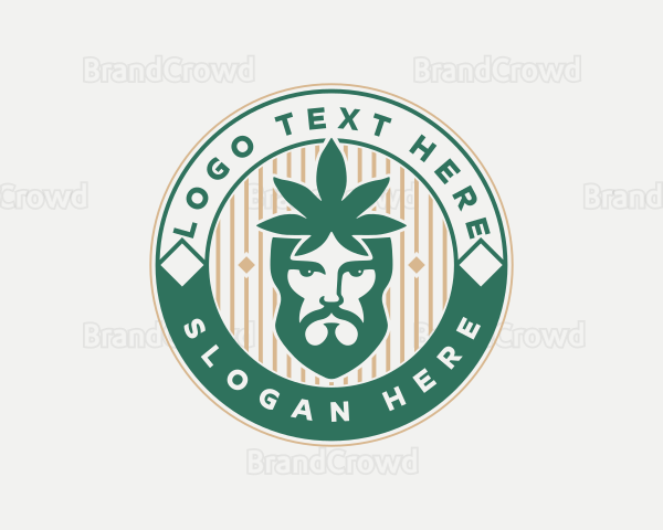 Cannabis Leaf Man Logo