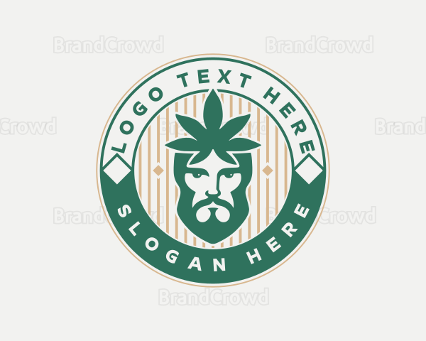 Cannabis Leaf Man Logo